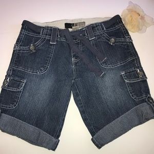 G8 Denim Jean Bermuda Walking Shorts Cuffed sz 1